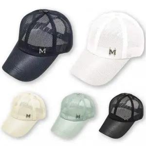 메쉬 볼캡 모자 통기성 데일리 야구모자 엠블럼 포인트 여름 캡모자