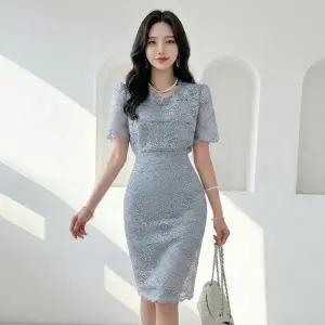 금찌 메리 레이스 블라우스 스커트 세트 ST8138S