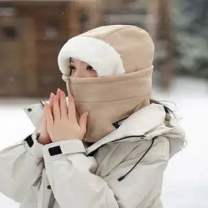 소프트 QY89SZ05 바라클라바 원단 방한 후드 남여공용 지퍼