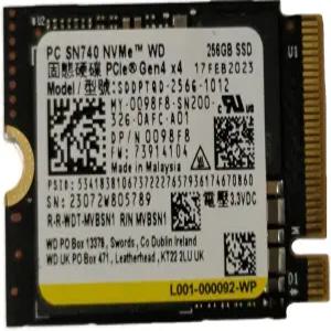OEM WD SN740 256GB M.2 PCI-e NVME SSD 내부 솔리드 스테이트 드라이브 30mm 2230 폼 팩터 M 키 스팀 덱