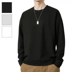 [셀러에이드]오버핏 무지 맨투맨 간절기 라운드 긴팔 티셔츠 남자데일리룩