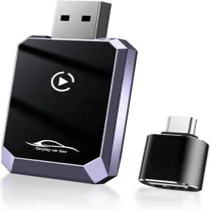 용 미니 무선 카플레이 어댑터 2 in 1 CarPlay 및 Android 자동 호환 iOS10+/Android 11+ 유선에서