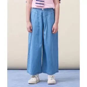 빈폴 BEANPOLE 키즈 여아 간절기 세미와이드 데님팬츠 스카이 블루 (BI6221G03Q) BI6221G03Q 290675