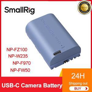 SmallRig LP-E6NH NP-FZ100 NP-W235 USB-C 충전식 카메라 배터리 캐논 R 소니 E 후지 X 램프 조명 2400mAh