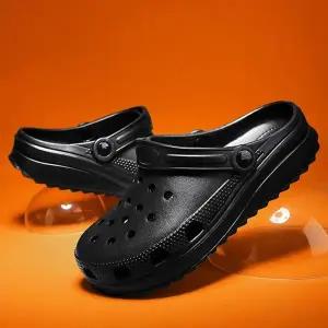 남성용 데일리 플랫 뮬 슬리퍼 3컬러 베이직 실내외 겸용 신발