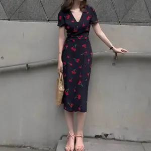 미디 원피스 체리 블랙 직장인 데일리 데이트 코디 rUH3+5efV