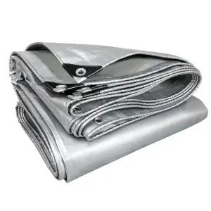 실버 차양막 두꺼운 방수천막 아웃도어 UV차단 천막