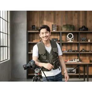 통기성 메쉬 멀티포켓 작업 조끼 카키 XXXL 민물 바다 낚시복 수납