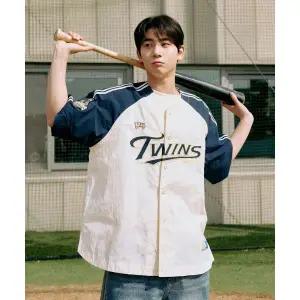 1993STUDIO [LG트윈스x1993스튜디오] V4 트랙 나일론 유니폼 셔츠_네이비 164134