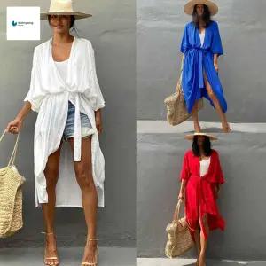 가디건 수영복 여성 세트 에스닉 여름 보헤미안 비키니