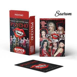 92개의 K-pop 걸그룹 미니 카드 신규 앨범 'PSYCHO' 지원 포토 스티커 아현 로모 팬 수집용 선물