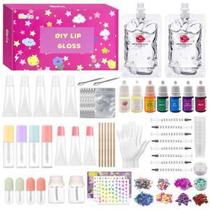 립글로스 만들기 키트 70PCS Diy 초보자 세트 나만의 글리터