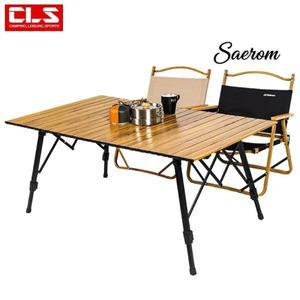 야외 접이식 테이블 나뭇결 알루미늄 합금 에그 롤 대형 리프팅 캠핑 휴대용 플레이트