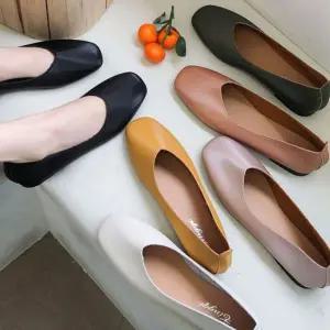 여성 플랫 슈즈 구두 여자 정장 신발 단화 베이직 5색 ghc8+7pmS