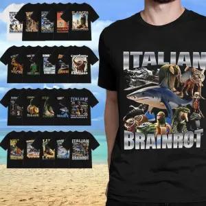 유니크 감성 남녀공용 이탈리아 브레인롯 티셔츠 tSu3+7HpP