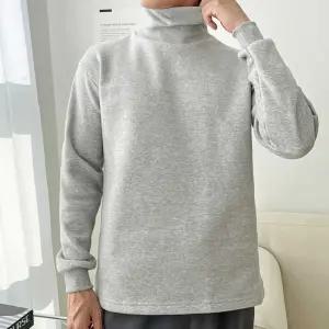 남자 겨울철 따뜻한 기모 면 목폴라 티셔츠 출퇴근룩 lSY9+7zLC