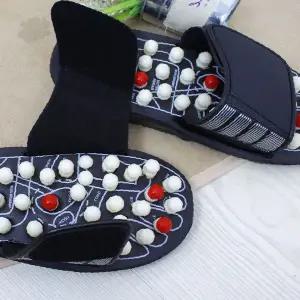 자갈돌 지압 발마사지 슬리퍼 발바닥 자극 실내화 사무실 가정용 슬리퍼 욕실화