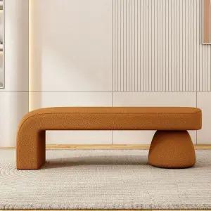 현관 벤치 거실 패브릭 스툴 발코니 804043 라운지 실내 카라멜 램스울 간이