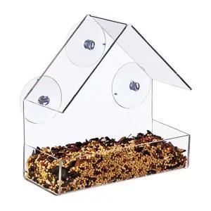 새모이집 참새 먹이통 창문 야생 새모이통 투명