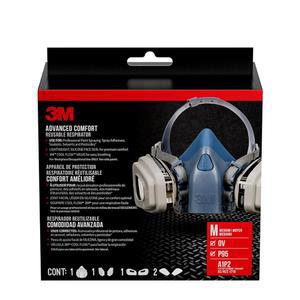 3M 어드밴스드 컴포트 재사용 가능한 7512P1-DC, OV /P95, Mdm, 1-Fcpc, 1-pr 6001 Crtdgs, 2-prs 5P71 Fltrs, 501 Rtnrs