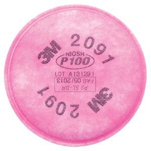3M 미립자 필터 P100 호흡 보호, 2091/07000(AAD), 2/PK