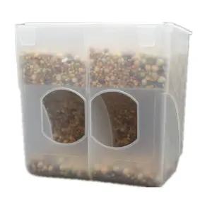 닭모이통 병아리 사료통 투명2구자동식기 먹이 양계장