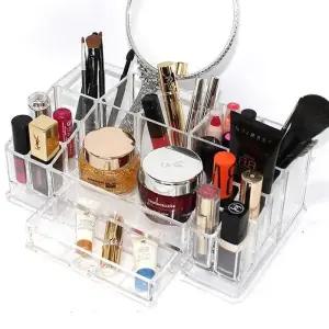 [에스에스_62]투명 아크릴 화장품 칸칸이 소품 정리대