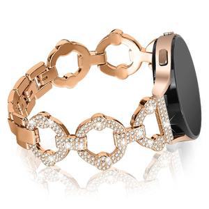 삼성 갤럭시워치 6 /5 /4 /FE /7 40mm 44mm /Watch 5 프로 45mm 클래식 43mm 47mm 4 42mm 46mm /Active2 밴드 20mm 여성 빠른 블링 주얼리 브레이슬릿