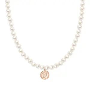 클라베드제이 14K골드 4mm 담수진주비드 코인 목걸이 코스트코 잡화마켓2603