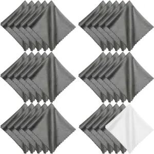 마이크로파이버 클리닝 천(30팩) 6x7인치 - 안경 카메라 렌즈 스크린 및 모든 섬세한 표면을 위한 부드러운