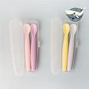 부드러운 실리콘 유아숟가락 아기 수저 케이스 TTY9+4dJk
