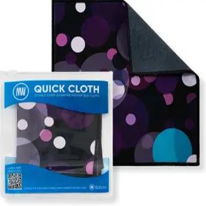 퀵 클로버 마이크로파이버 안경 청소용 천 ？ 8x8 버블 케이스 포함 1팩 카메라 스크린 및 유리용 양면 렌즈