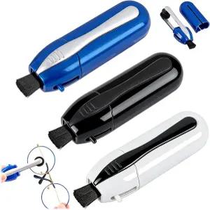 안경 클리너 3Pc 세트 휴대하기 쉬운 마이크로파이버 천 미니 브러시 안경/ 선글라스용 휴대용 (블루 퓨어