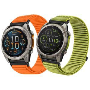 가민 피닉스 8 51mm E 47mm 7 7X Pro 솔라 6 6X 5 5X 플러스/에픽스/택틱스 퀵핏 26mm 시계줄용 나일론 루