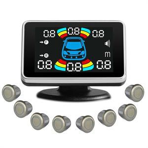 8개 주차 센서 파크트로닉 자동차 후진 레이더 전자 장치 후방 감지기 보조 경고음 B