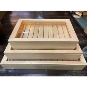 스시 네타 상자 박스(플립형) 사시미 숙성 나무 소형 그릇 플레이트 초밥