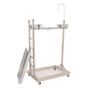 스테인레스 앵무새 훈련대 바퀴 이동 먹이 은색1.9봉훅X 음수 9폴스탠드 1.9봉 케이지