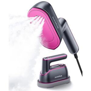 잭앤로즈 여행용 스티머 다리미, 1200w 아이언 스티머, 휴대용 사이즈 8S 고속 히트업 대형 세라믹 히트 패널,