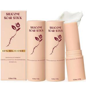 Pwkvsn SCAR 솔루션 - 3PCS 실리콘 흉터 스틱 얼굴 신체용 입술 주름방지 센텔라 아시아티카 추출물과 비타민 E가 함유된 스킨케어 휴대용 부드러운 제품 (3)