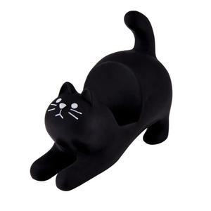 책상용 라이프엑스퀴터 블랙 고양이 스마트폰 스탠드 귀여운 휴대폰 홀더 책 무게의 용 데스크탑 장 액세서