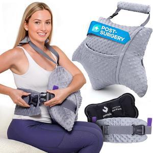 스트랩 젤 팩 요추 지지대가 있는 Zomaple 자궁 절제술 베개 u2013 복부 후 제왕절개 복강경 탈장 치유에 이상적인 기능을 갖추고 있어야 합니다