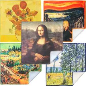 초대형 [5팩] 클래식 아트 컬렉션 2 극세사 클리닝 천 - 초프리미엄 품질 (카메라 렌즈 안경 스크린 모든