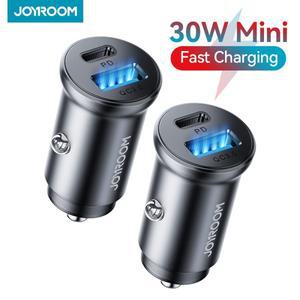 Joyroom 차량용 충전기 PD QC3.0 듀얼 USB 포트 고속 휴대폰 어댑터, 아이폰 호환 삼성 호환 갤럭시 자동차