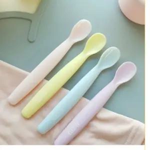 이유식 실리콘 스푼 열탕 소독 말랑 동글 알뜰 baby food spoon