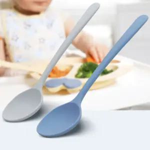 이유식 조리 실리콘 스푼 열탕 소독 일체형 초경량 silicone baby food spoon