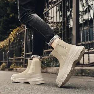 A에디션 남성 데일리 미니멀 컴포트 밴딩 하이솔 워커