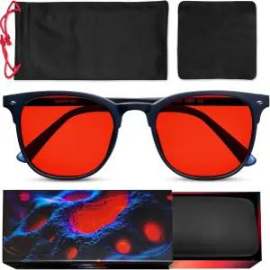 솔문 블루 라이트 글래스 남성 - 노란색 및 빨간색 차단 안경 트리탄 BPA 프리 렌즈