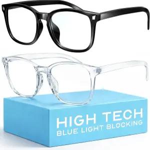 리보 하이테크 블루라이트 안경 - 고급 차단 컴퓨터 화면 피로 및 자외선