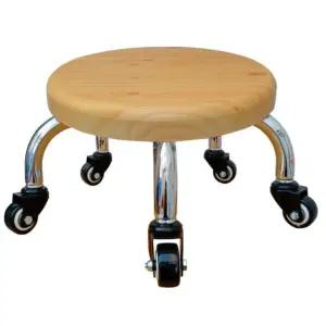 바퀴 달린 원형 소파 학습용 낮은 스툴 발판