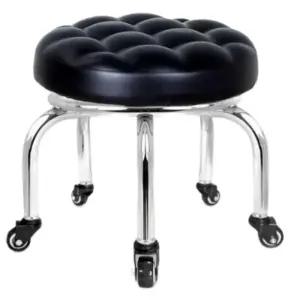 바퀴달린 원형 스툴 회전의자 거실용 미끄럼방지 의자